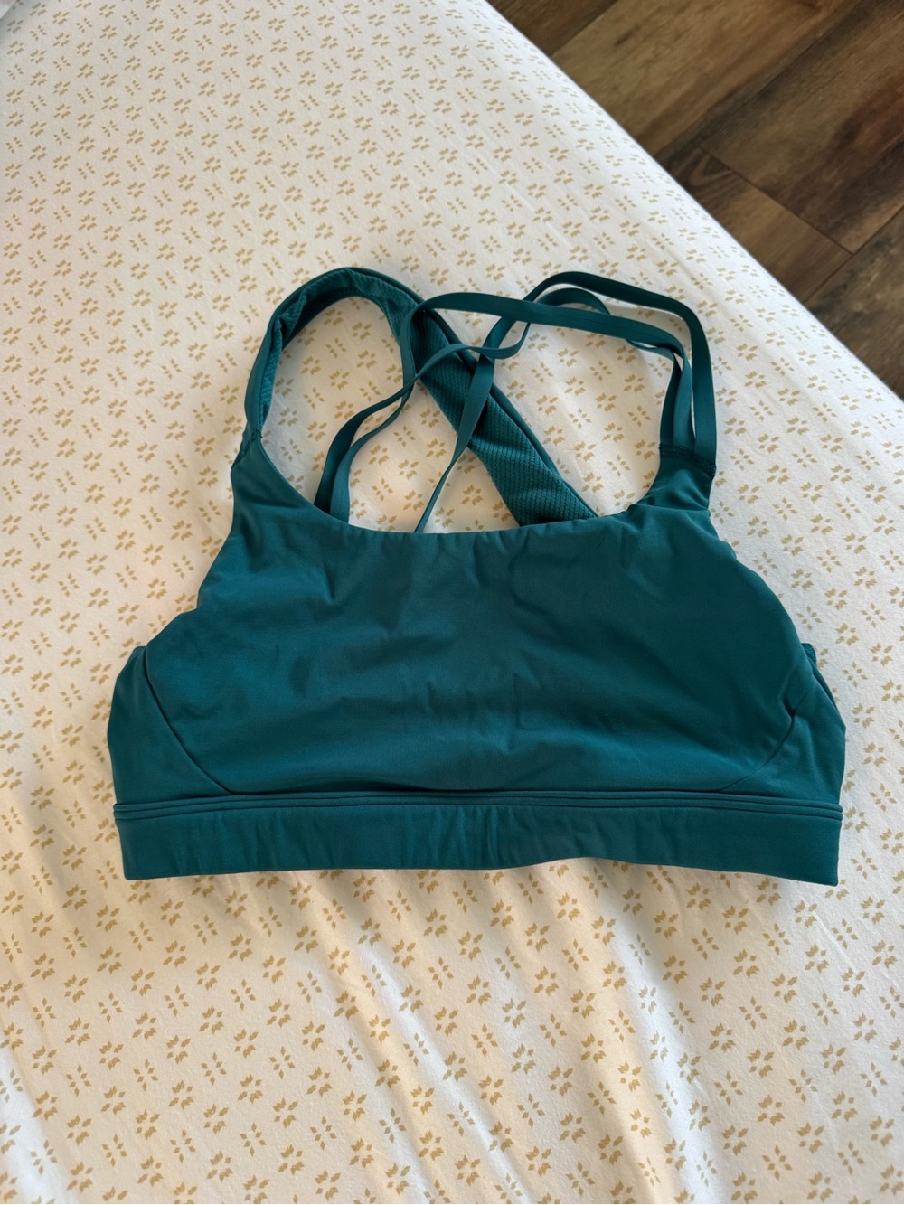 Athleta Teal Crossback Sports Bra